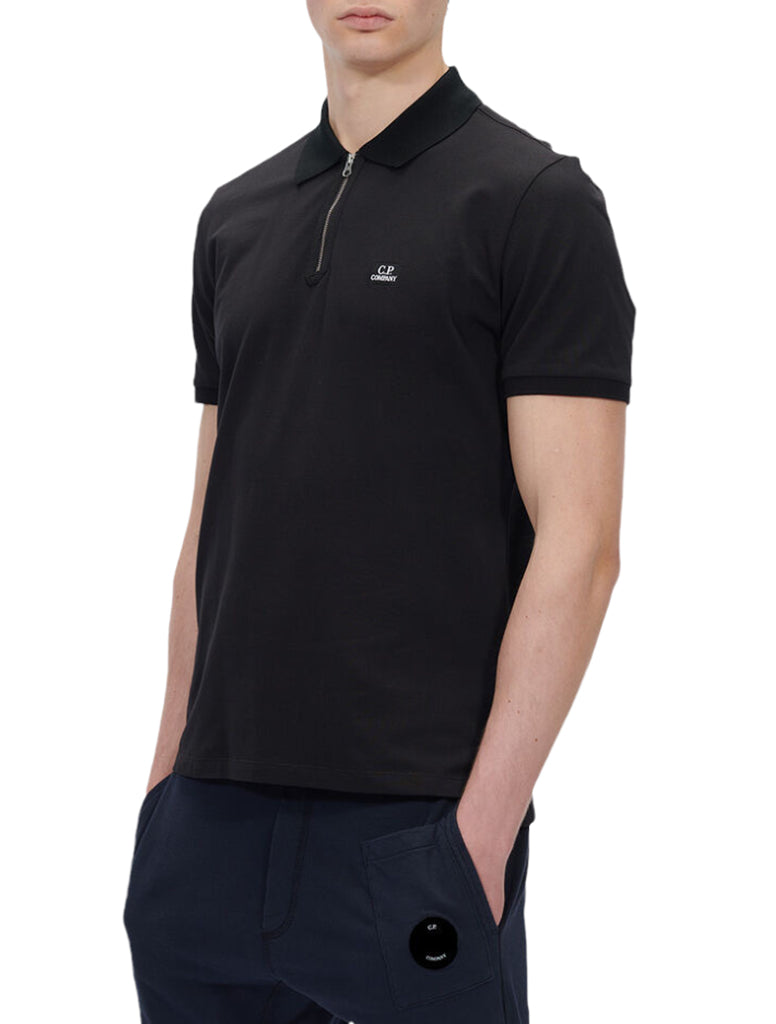 PIQUE STRETCH ZIP POLO - CP COMPANY