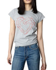 Skinny Heart T-Shirt- ZADIG & VOLTAIRE