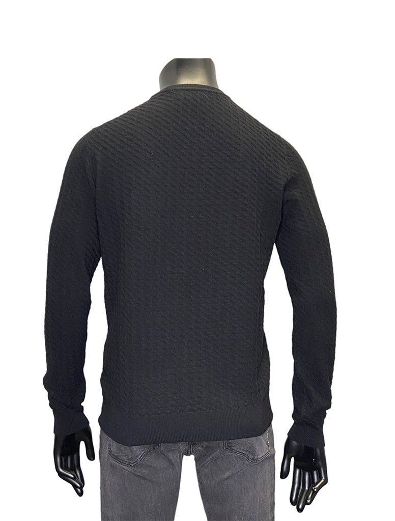 TEXTURED KNIT CREWNECK - FERRANTE