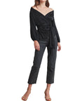 Satin Viscose Wrap Top - VELVET